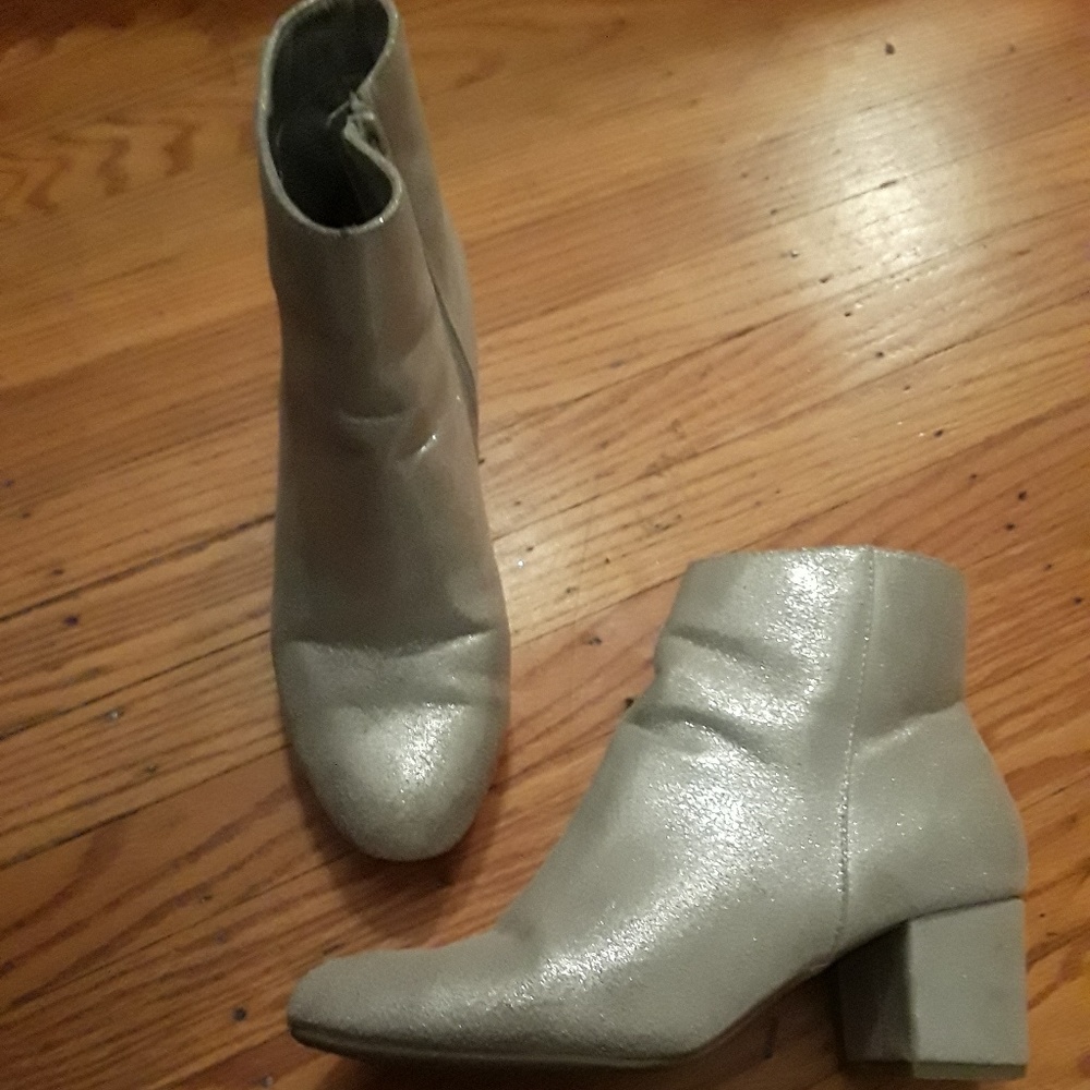 Silver boots size 9